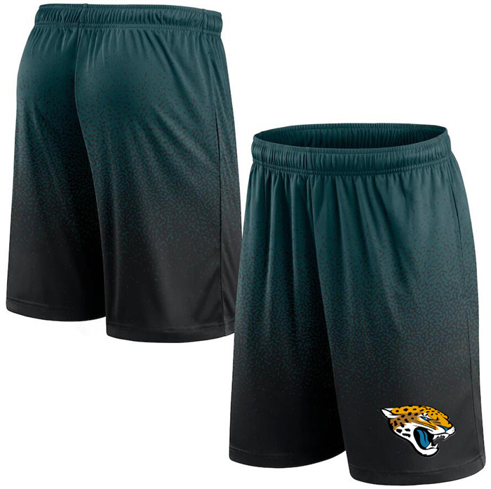Men's Jacksonville Jaguars Teal/Black Ombre Shorts